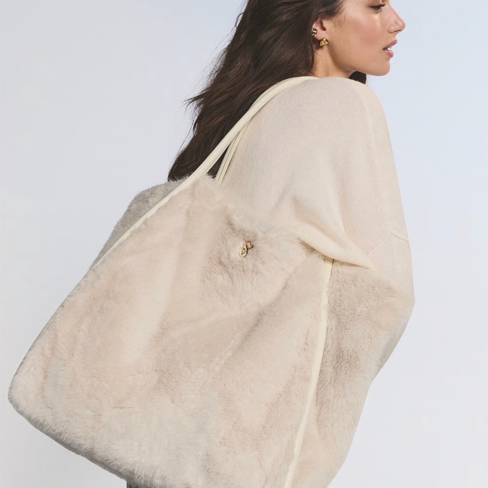 PINK Victoria's Secret Cream Fur Tote